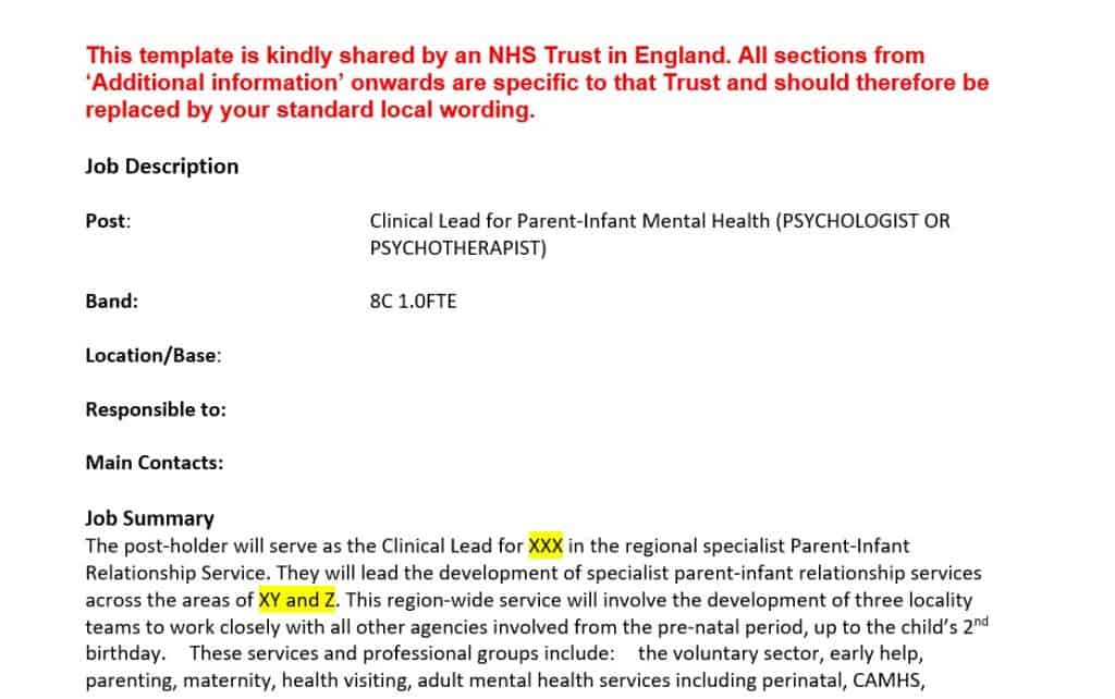 Regional Clinical Lead Job Description ParentInfant Foundation