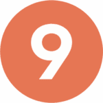 Icon showing the number 9
